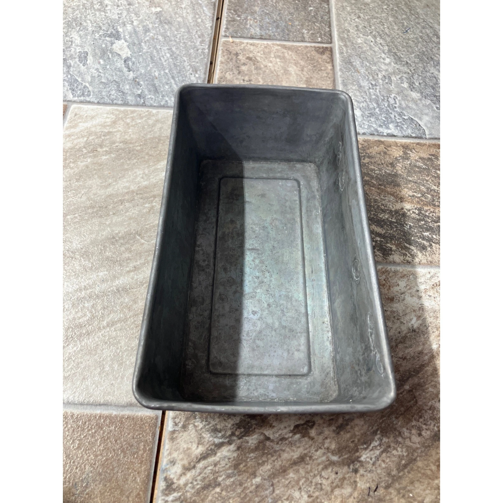 Vintage Aluminum Loaf Pan 9.6x5.5x2.75 Rectangular Metal Bread Baking Tin