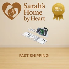 3 in 1 Charging Station for Multple Devices,Foldable 3 in 1 Wireless Charger ...