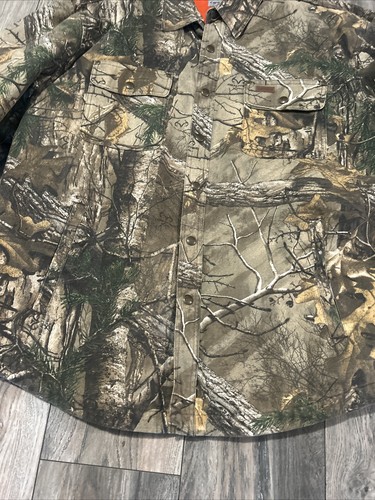 Camisa Carhartt Wexford Hombre Jac 101462 977 XL Camuflaje Excelente Estado - Imagen 4 de 20