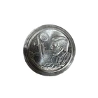 1 TROY OUNCE .999 FINE SILVER APOLLO 11 MOON LANDING JFK ONE SMALL STEP ROUND