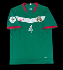 Rafa Márquez #4 Mexico 2006 World Cup Jersey Green Nike Large Vintage
