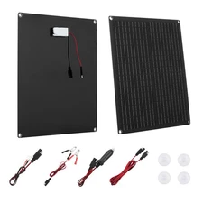 VEVOR Solar Battery Charger Maintainer 30W 12V Solar Panel Trickle Charging Kit