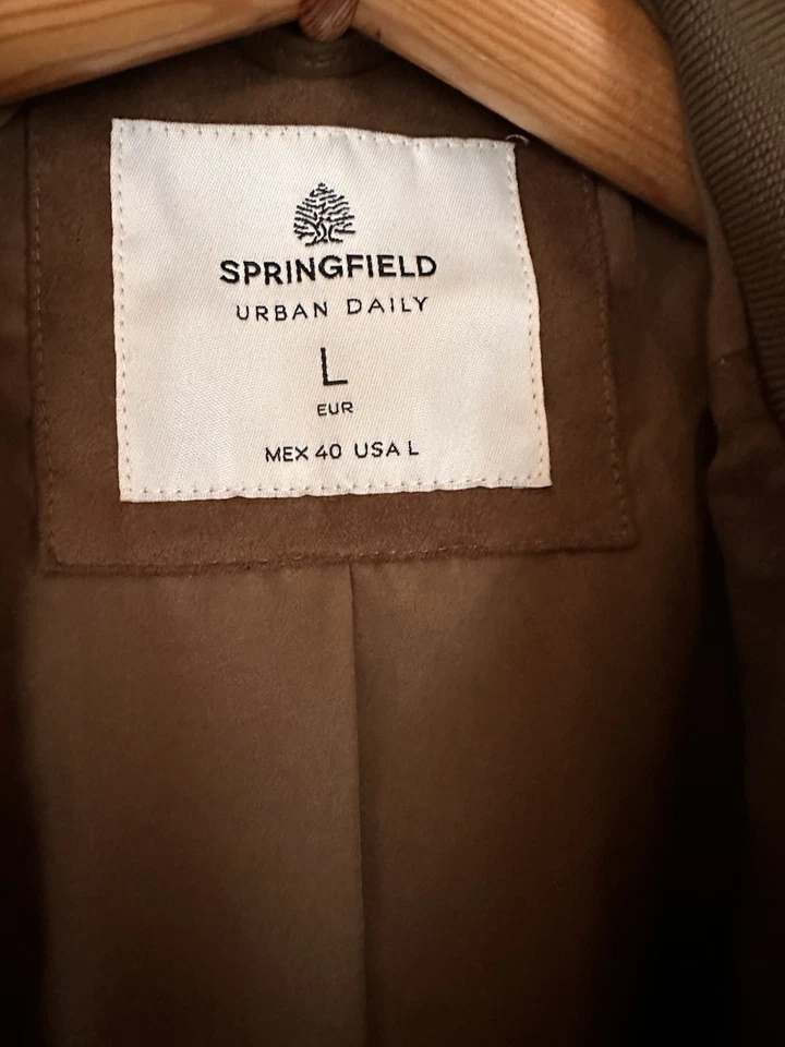 Modische Springfield Bomberjacke , Blouson Gr. L Braun - Bild 2 von 4