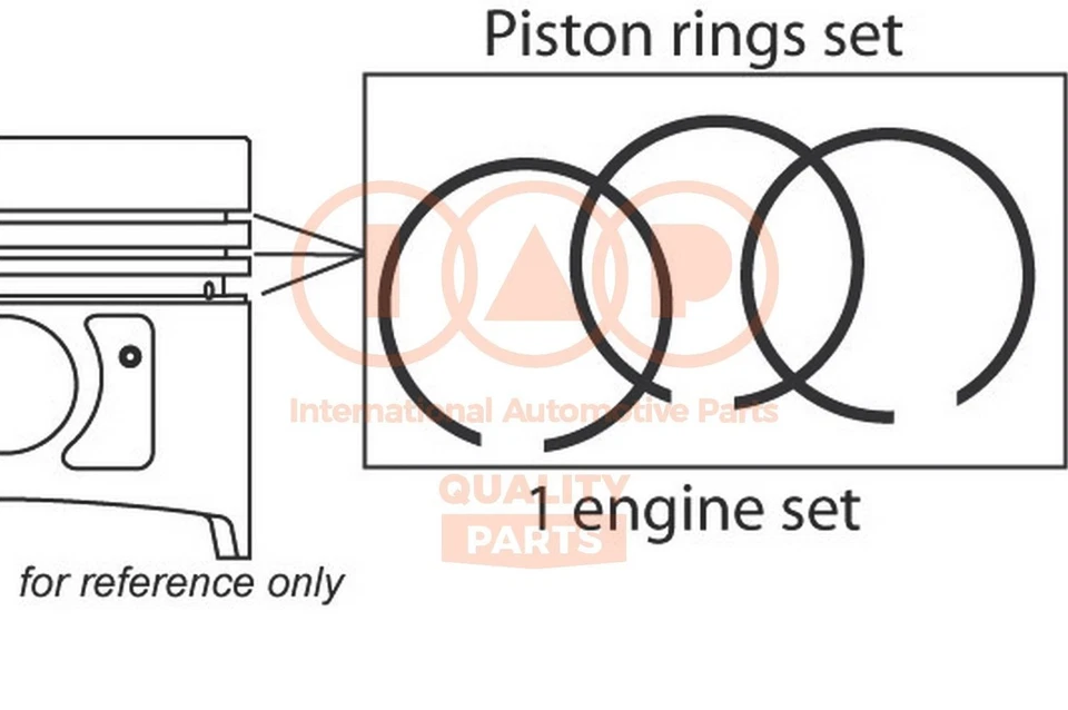 IAP QUALITY PARTS 102-18020 Kolbenringsatz Kolbenringe für SSANGYONG MUSSO (FJ) - Bild 2 von 4