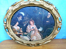 Antica Cornice Ovale in legno e stucco