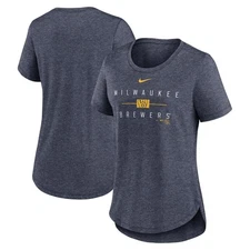 [NKMV-EX52-MZB-PL8] WOMENS NIKE BREWERS KNOCKOUT TEAM STACK TRI-BLEND T-SHIRT