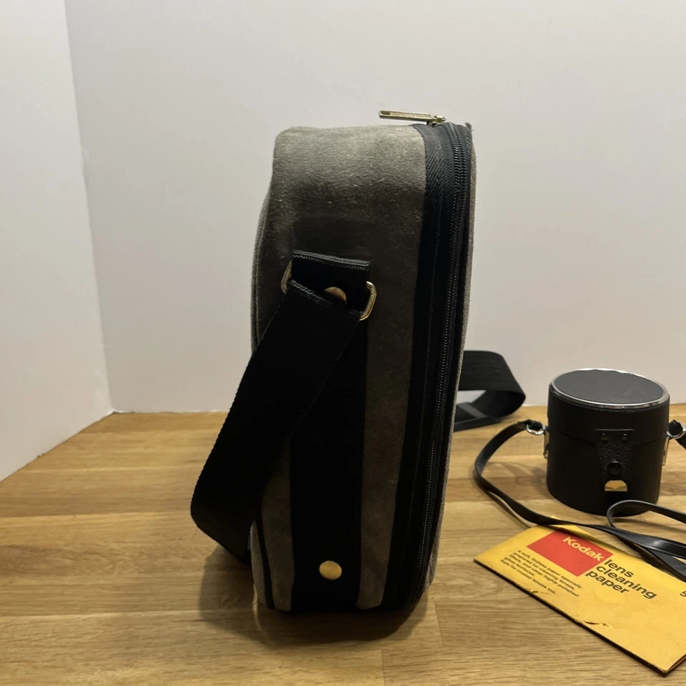 Coastar Camera Lens Accessories Case Gray Suede w/ Shoulder Strap + Lens Case - Image 4 of 4