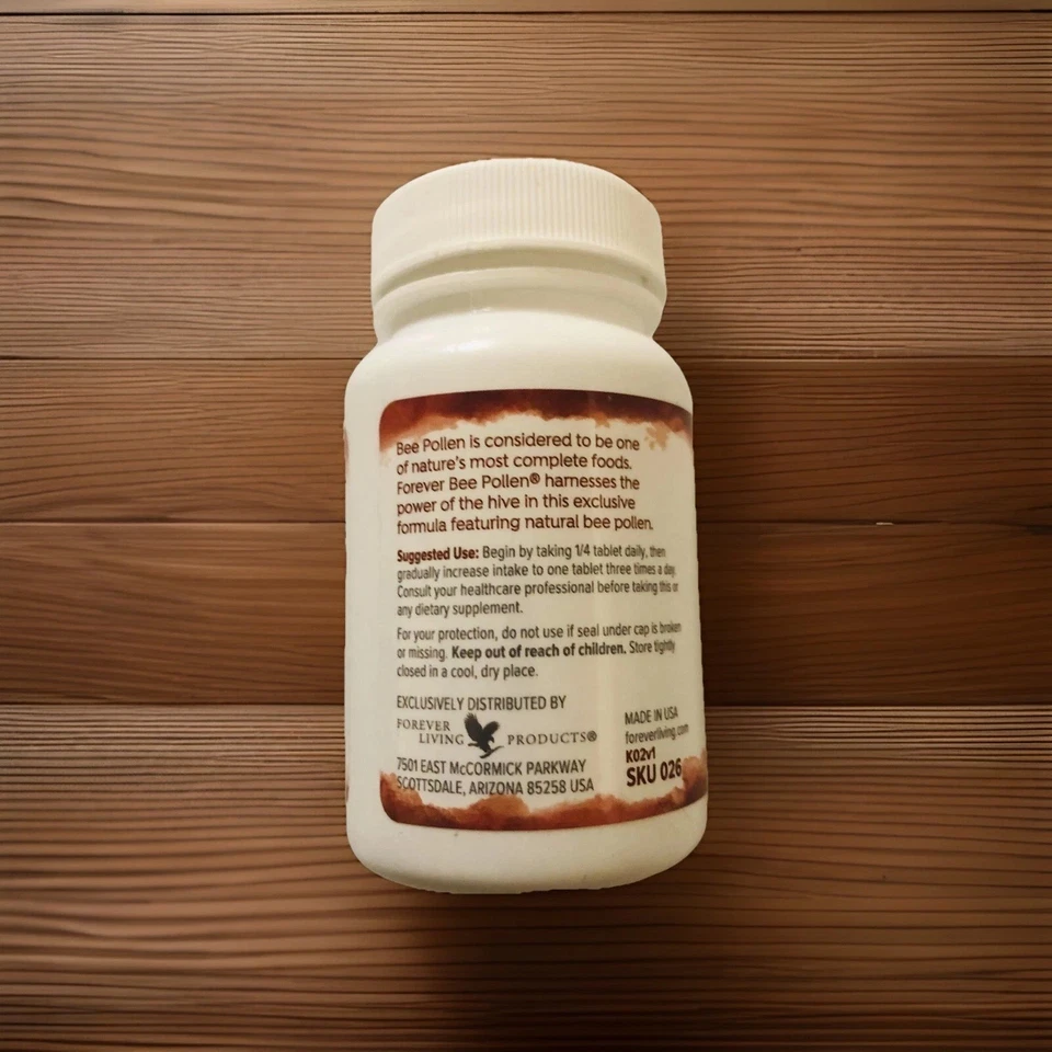 6 bottles ForeverLiving Bee Pollen 100% Natural 100 (tabl) boost energy, stamina - Image 3 of 4