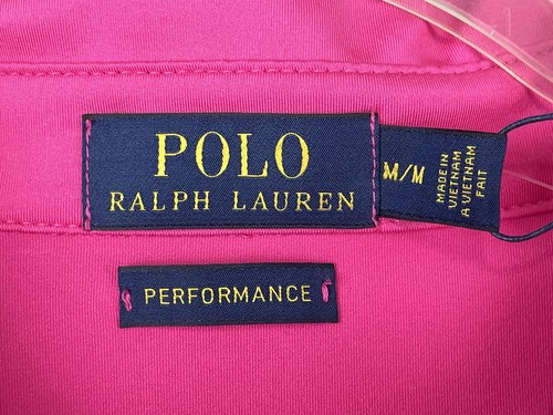 Polo Ralph Lauren Shirt Mens Medium Performance Pink Short Sleeve Golf READ - Picture 9 of 11