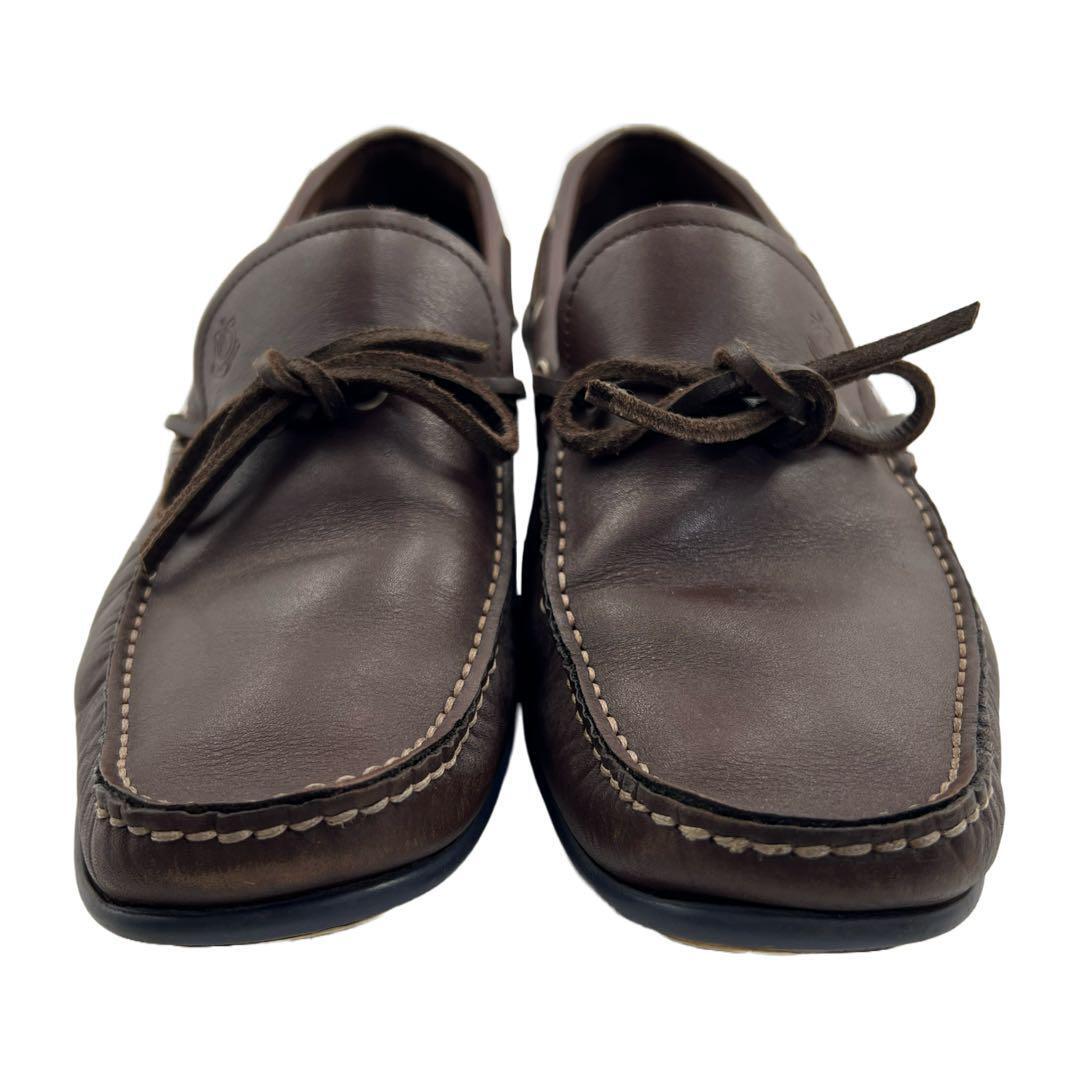 Men 8.0US Salvatore Ferragamo Leather Deck Shoes Brown JPN Men 8.0US Salvatore Ferragamo Leather Deck Shoes Brown JPN