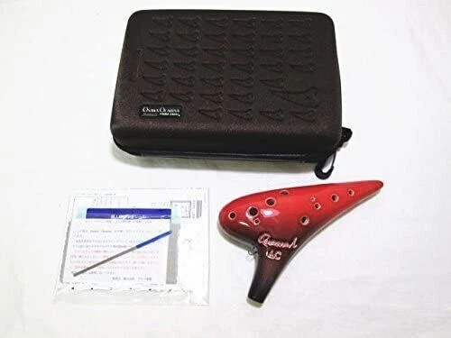 Ocarina OSAWA i series red SF with soft case Pottery Musical Instruments Japan