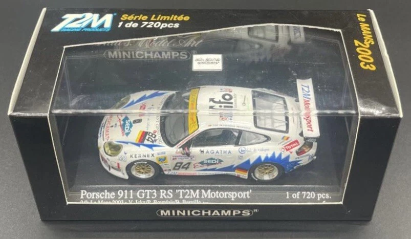 Minichamps 1/43 Porsche 911 GT3-RS T2M Motorsport Ickx Le Mans 2003 403036984 Foto 3 de 4
