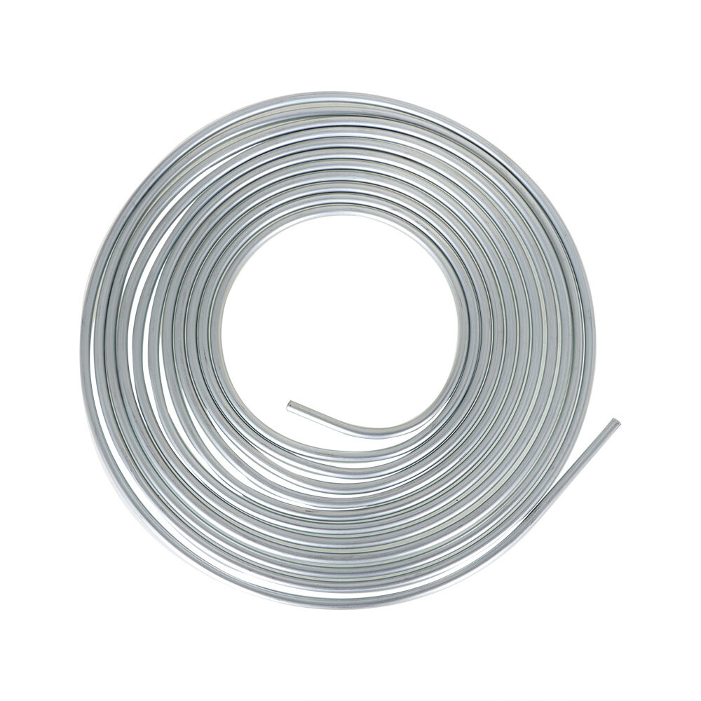 25ft Zinc Plated Copper Brake Line Tubing Kit Universal Brake Line Coil Roll 16 Fittings For Vehicles