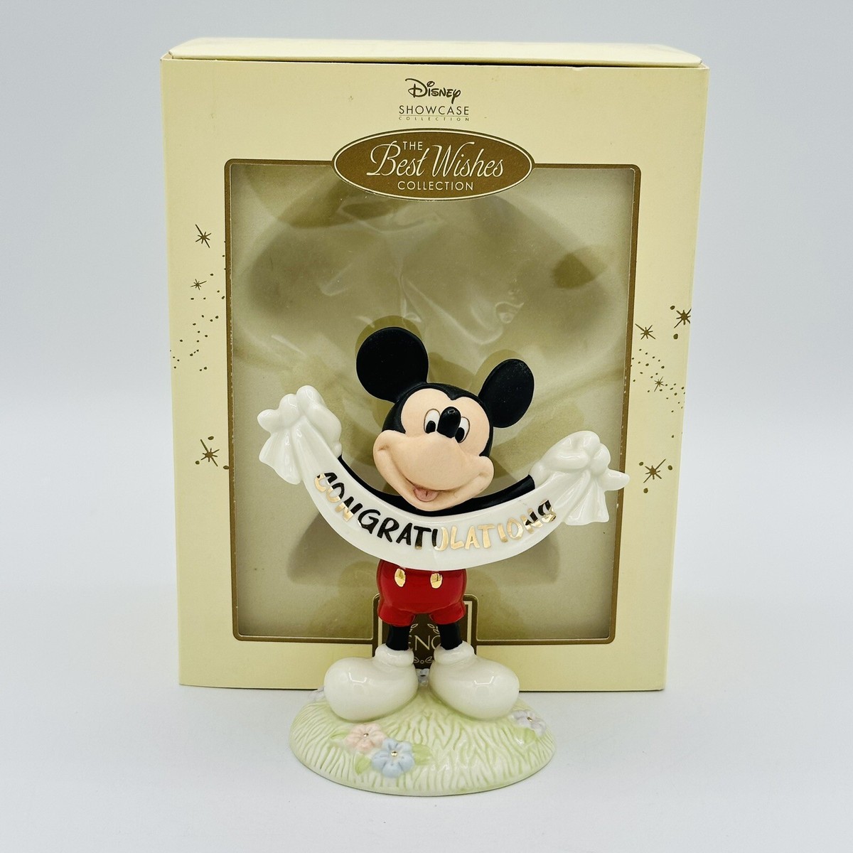 値下げ中 LENOX Mickey Mouse Club 50周年 陶器 Lenox Disney Mickey's Congratulations Figurine Mickey Mouse