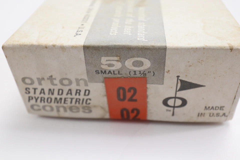 Box Of 50 Orton Small 1 1/8" Standard Pyrometric Cones Size #02 New NOS - Image 2 of 4