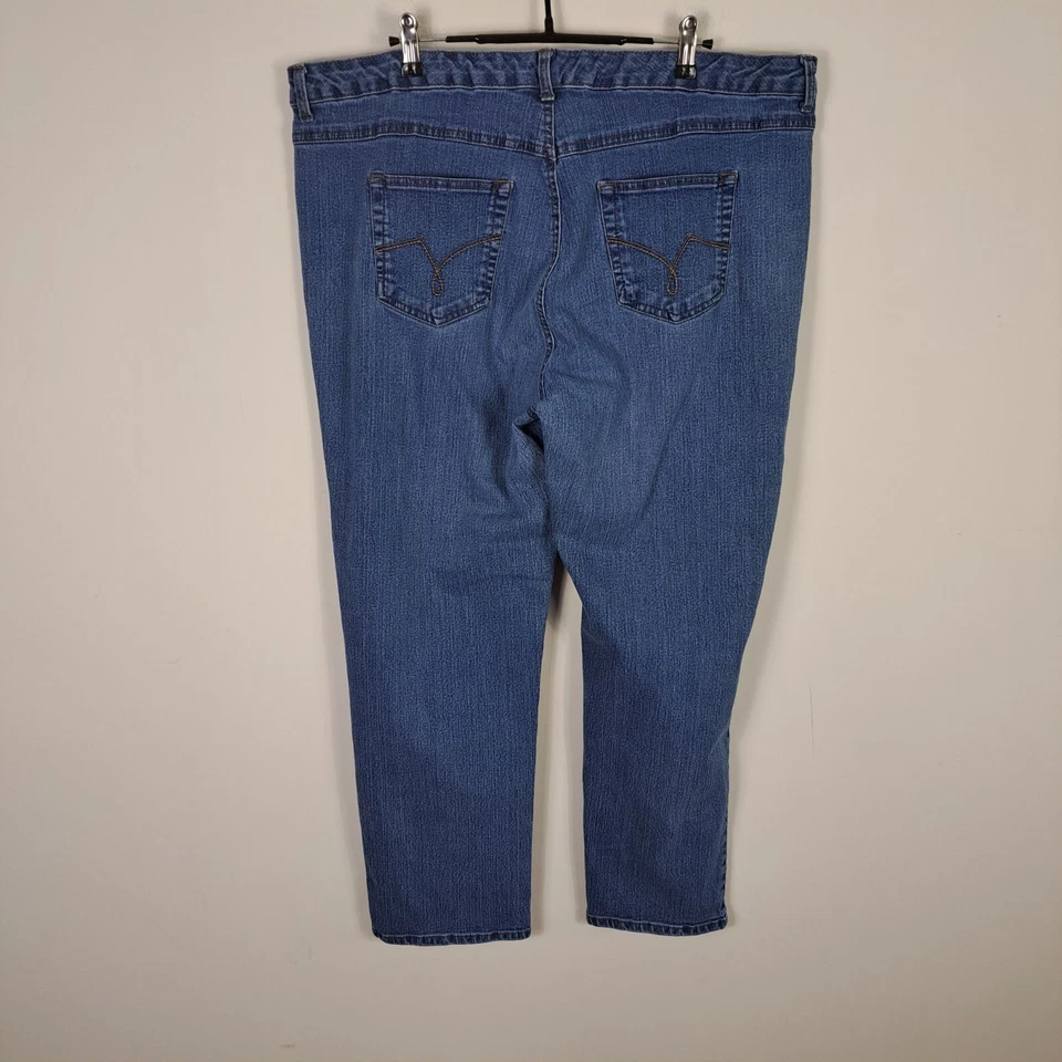 Pantalones de mezclilla elásticos clásicos azules talla 22W Just My Size para mujer Foto 2 de 4