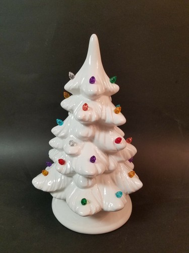 White Ceramic Mold 10" Tree - for Display or Repair (doesn't light up) - Picture 3 of 5
