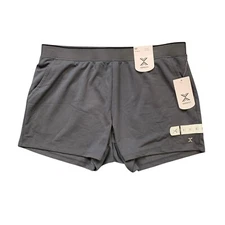 Xersion Shorts Womens M Medium Black Grizzly Running Mid Rise Everyday Fit