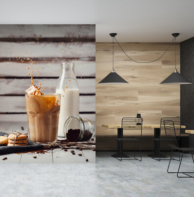 3D Bubble Tea U48 Fruit Pearl Tea Milk Tea Shop Wallpaper Mural Self-adhesive