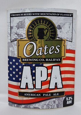Oates Brewing Co Halifax APA Bier Etikett American Pale Ale 5,3% Vol. Brauerei