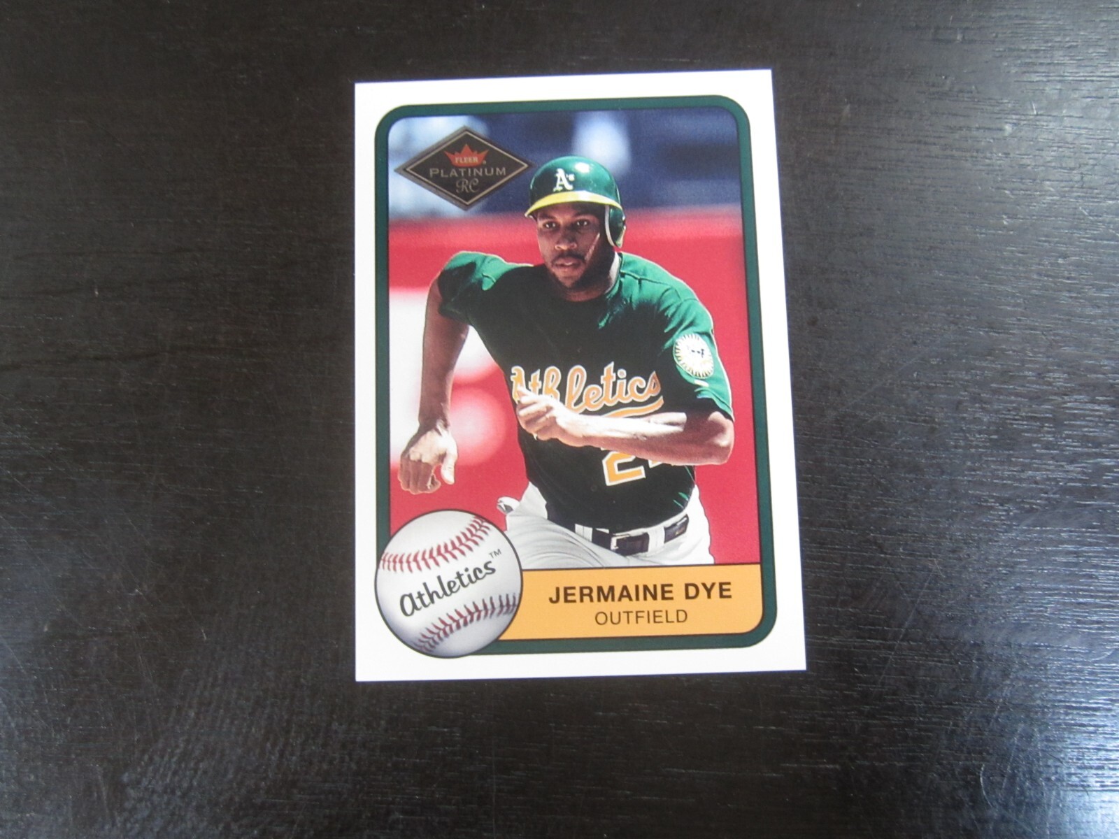 2001 Fleer Platinum RC Parallel # 344 Jermaine Dye Card (B60 Athletics # 127/201