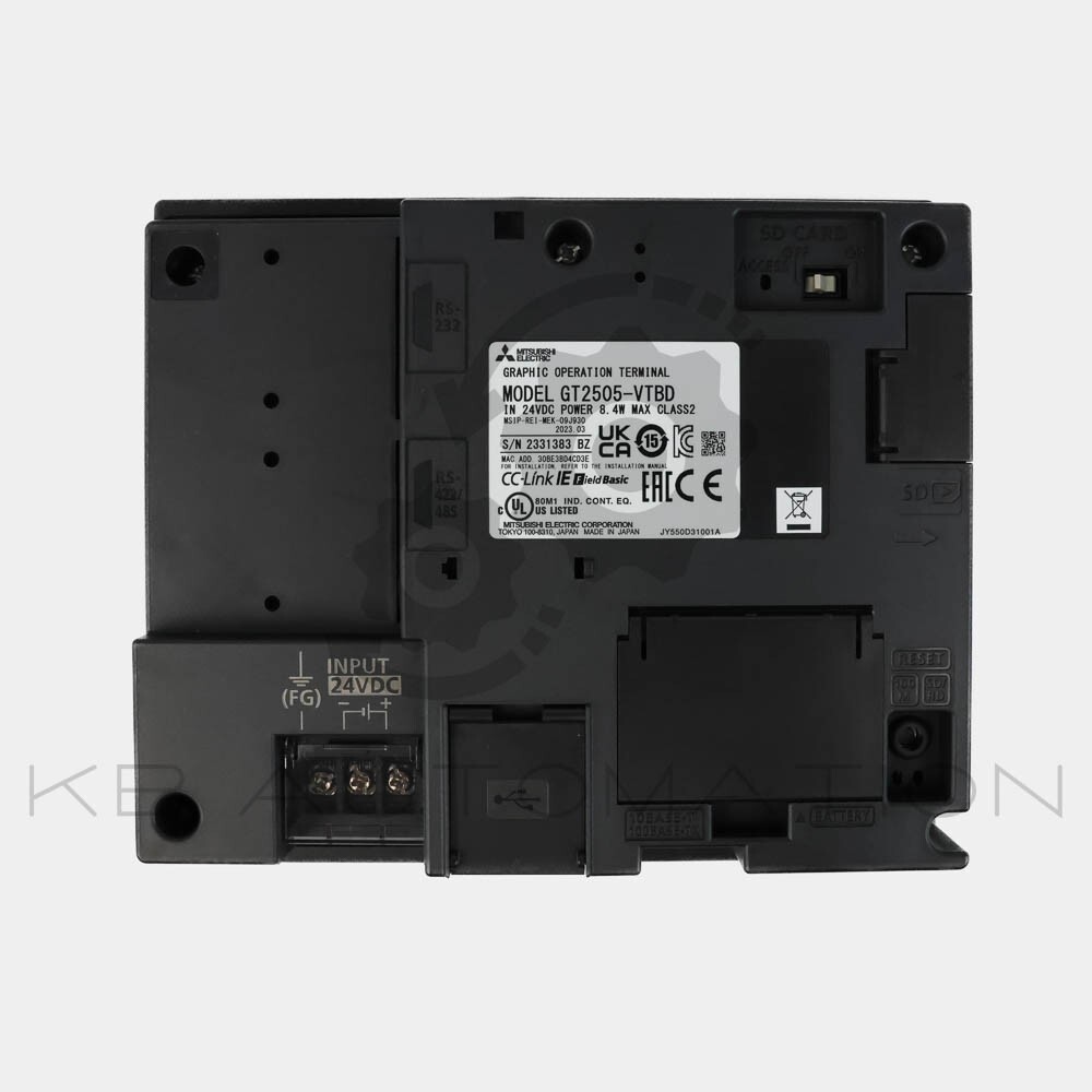その他 Mitsubishi GT2505-VTBD GT2505-VTBD Features Human Machine Interfaces MELHMI-GOT