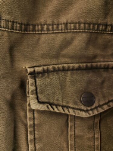 Levis kleine grüne Cargojacke durchgehender Reißverschluss Druckknopf gefüttert hoher Kragen Mantel Taschen Herren - Bild 17 von 23