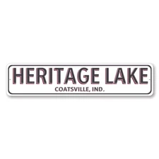 Custom Lake House City State Aluminum Metal Decor Sign