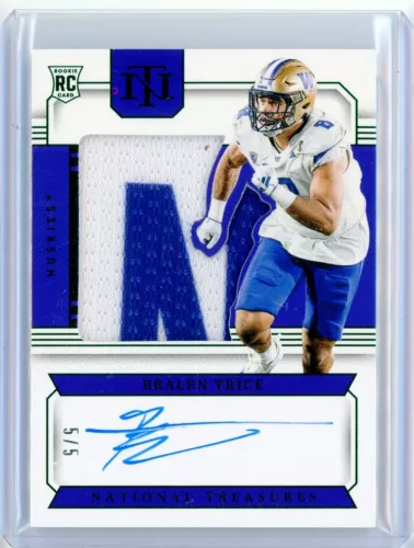 2024 Panini National Treasure BRALEN TRICE RC Green Patch AUTO Autograph RPA 5/5