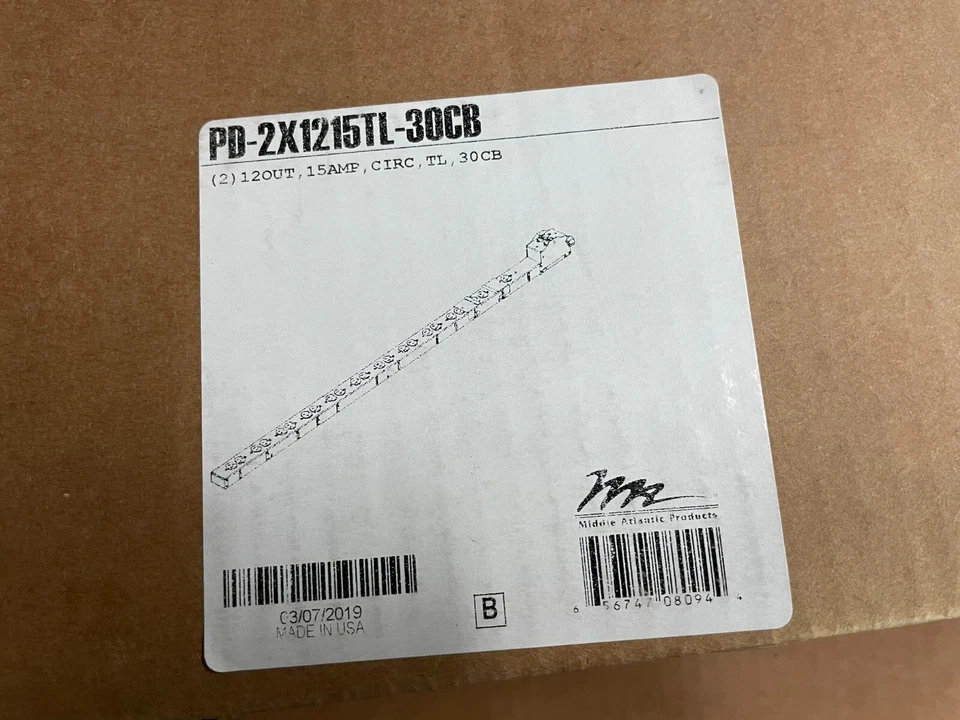 Middle Atlantic PD-2X1215TL-30CB PD2X1215TL30CB 15 AMP 24 OUTLET TWISTLOCK STRIP - Image 3 of 3