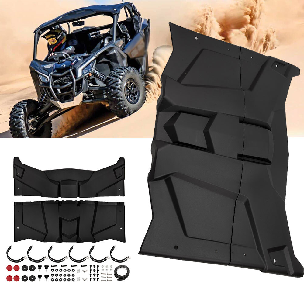 Rady カバー 2点セット For 2017-2024 23 Can-Am Maverick X3 Black Hard Sport Roof