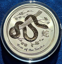 Australien: 50 Cent, 1/2 Dollar 2013, LUNAR - JAHR DER SCHLANGE, BU, gekapselt.