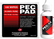 PEC-12 2oz Emulsion Cleaner & PEC-PAD  Non-Abrasive 100PK Wipes 4"x4" PHOTOSOL