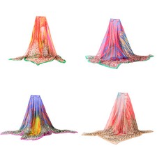 54'' Large Summer Square Silk Touch Scarf Bandana Head Wrap Shawl Women Fashion