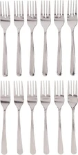 Heavy Duty Dinner Forks 18/0 Stainless Steel Salad Table Fork Set of 12 Flatware