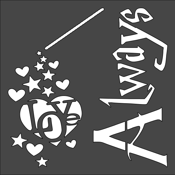 8x8 inch Custom Stencil (V-142) Love Always | eBay