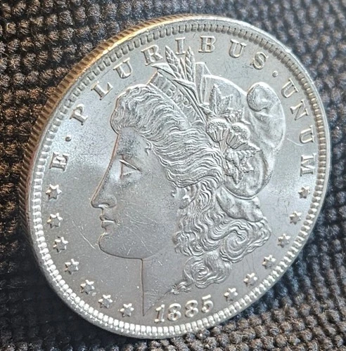 1885 Morgan Silver Dollar - Fineness .90 - AU+++ Condition