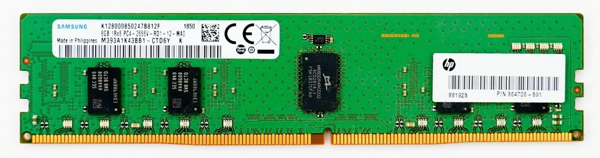 Samsung PC4-21300 (DDR4-2666) Bus Speed Computer RAM 8 GB Capacity