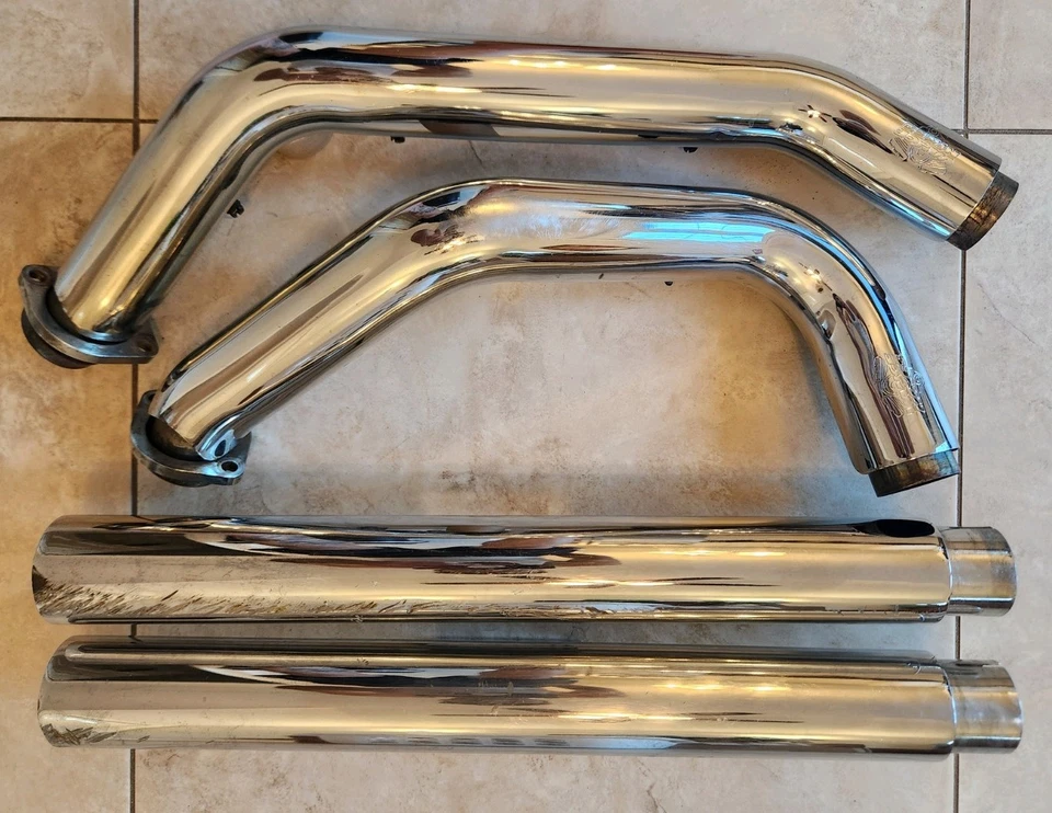 Vance & Hines Straightshots Exhaust For Harley Sportster 1986-2003 - Chrome - Image 2 of 4