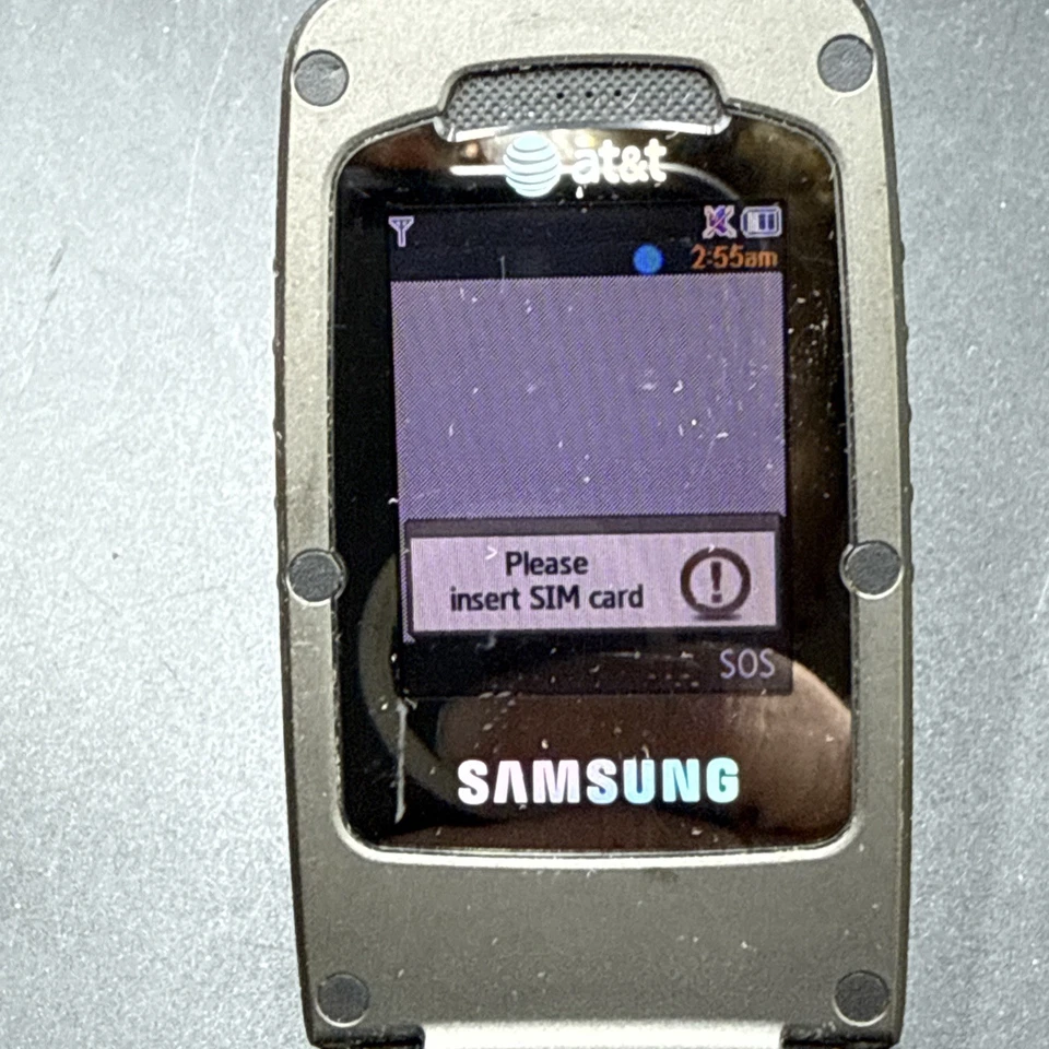 Samsung Rugby II SGH-A847 Black/Gray AT&T  Rugged Flip Cell Phone-No Sim Card - Image 2 of 4