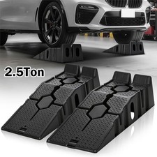 2X Heavy Duty 5 Ton 2.5+2.5 Ton Plastic Car Ramp Lifting Ramps 33cm Extra Wide