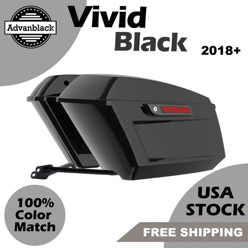 Advan Vivid Black Holeshot Performance Saddlebag Kit For Low Rider S/ ST M8
