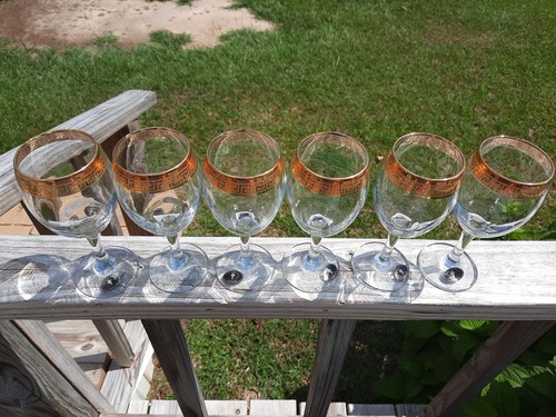 Glasses Cristalleria Fratelli Fumo Italy 6.5" Set Of Six Crystal Wine Glasses - Picture 5 of 5