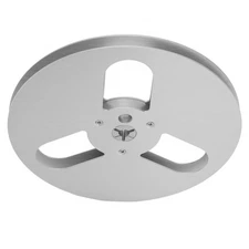 .›(Silver)1/4 7 Inch Empty Reel 3 Hole Universal Open Reel Takeup Reel Aluminum