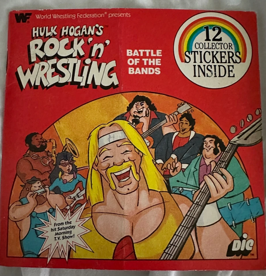 Lote (4) de colección de libros de pegatinas de lucha libre y estrellas deportivas de la WWF Hulk Hogan Rock 'n' Foto 2 de 4