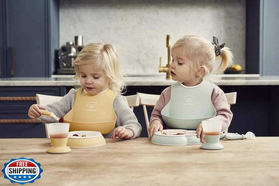 BabyBjörn Cuchara y Tenedor Bebé, 4 Piezas, Amarillo Polvo Foto 4 de 4