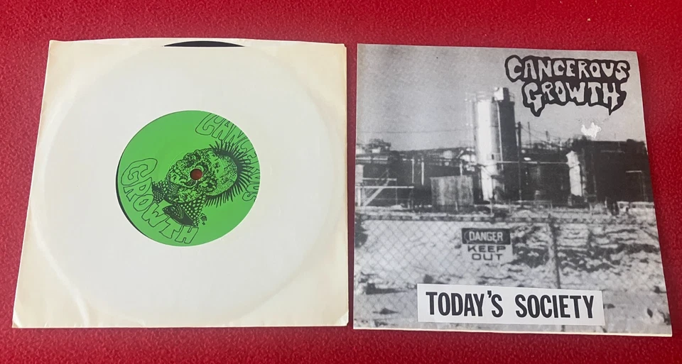 Cancerous Growth TODAY'S SOCIETY 7" EP 1986  kbd ssd dys jerry's kids gang green - Image 2 of 4
