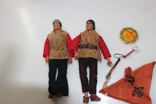 The Lone Ranger Rides Again Marx Gabriel" Red Sleeves indians " nice set  