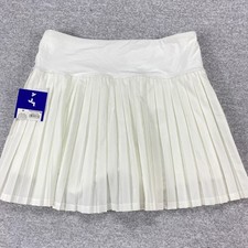 JoyLab Womens Pleated Tennis Skort True White Athletic Skirt with Shorts