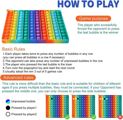P00p with Numbers Multiplication Table Game Fidget Toys - Picture 7 of 8